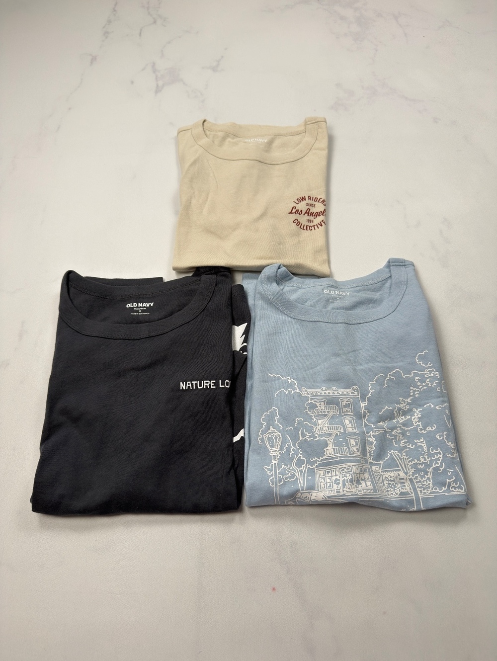 Old Navy T-Shirt Lot of 3 Nature Landscape Graphic - Womens M